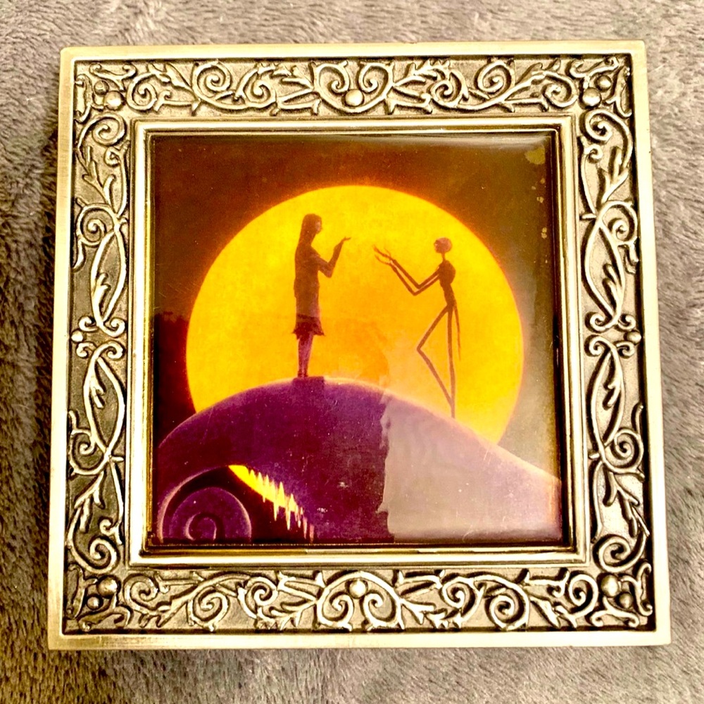 Vintage NBC Nighmare Before Christmas Pewter Jewelry Box RARE 2003 Collectable